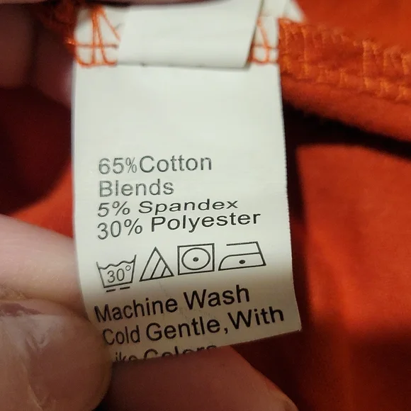 Nearly New SHEIN Orange Aloha Print Tee XXL - Picture 7 of 7